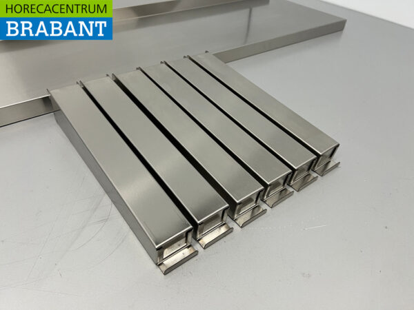 Stainless steel Double wall shelf shelf 180 x 30 cm Catering - Image 4