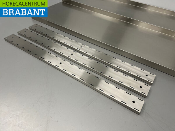Stainless steel Double wall shelf shelf 180 x 30 cm Catering - Image 5