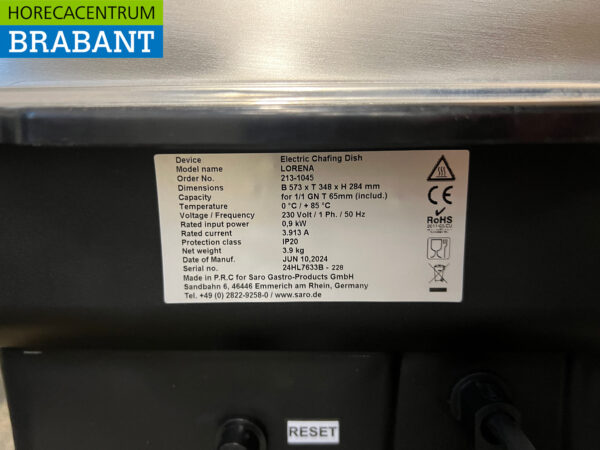 Saro Electric Chafing Dish 230V Horeca - Image 5