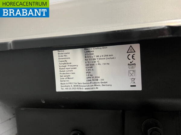 Saro Electric Chafing Dish 230V Horeca - Image 5