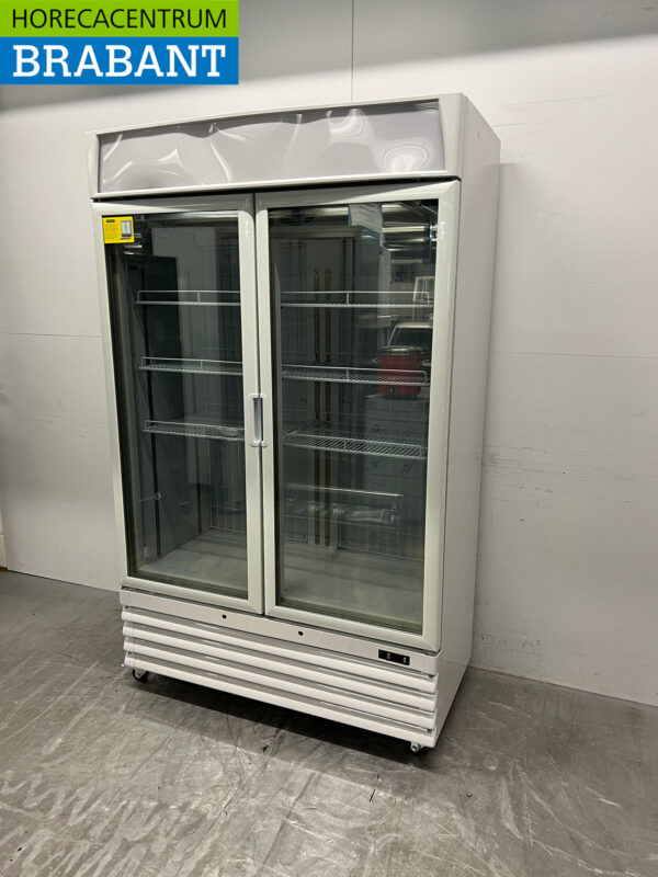Saro Double door glass door freezer 800 liters mobile 230V Horeca - Image 2
