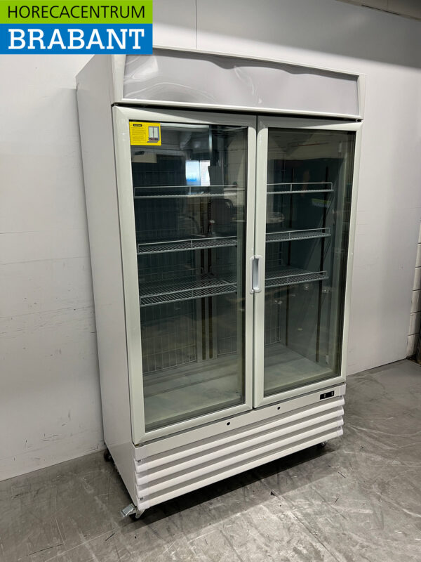 Saro Double door glass door freezer 800 liters mobile 230V Horeca - Image 3