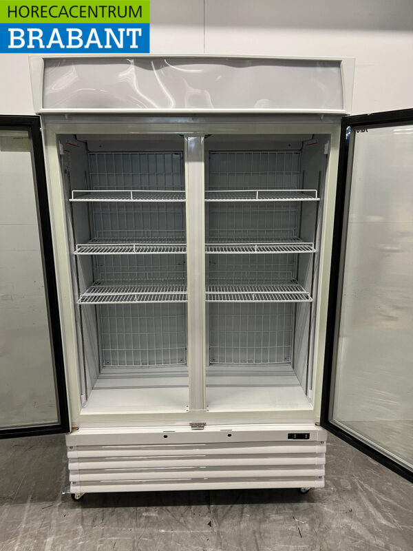 Saro Double door glass door freezer 800 liters mobile 230V Horeca - Image 5