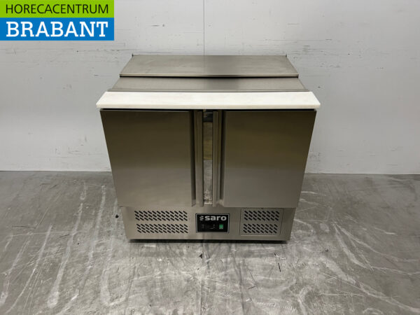 Stainless steel Saro Saladette Refrigerated Workbench 2 Doors 230V Catering