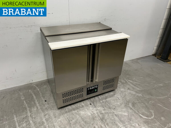Stainless steel Saro Saladette Refrigerated Workbench 2 Doors 230V Catering - Image 3