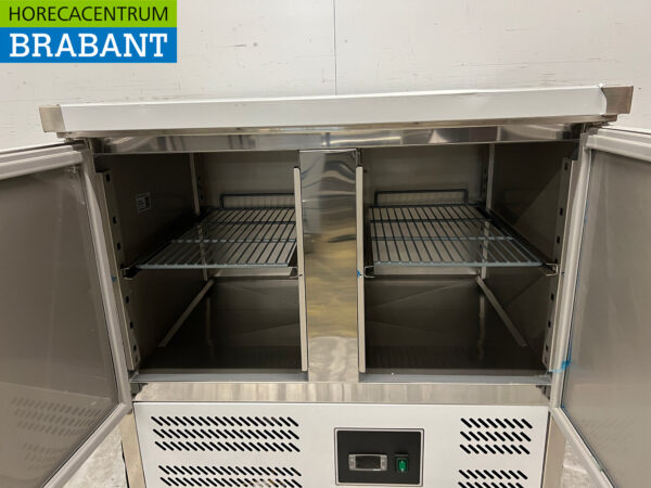 Stainless steel Saro Refrigerated Workbench 2 Doors 90 cm 230V Horeca - Image 4
