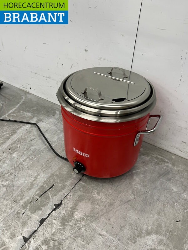 Saro Retro Soup Kettle Red 11 liter 230V Catering - Image 2