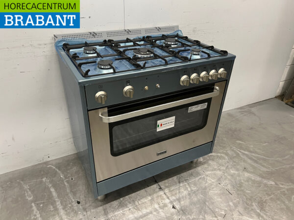 Stainless steel Saro Gas stove 5 burners with gas oven GAS Catering - Image 3