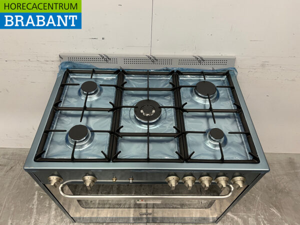 Stainless steel Saro Gas stove 5 burners with gas oven GAS Catering - Image 4