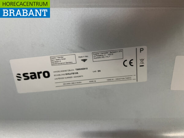 Stainless steel Saro Induction stove with oven 400V Horeca - Image 5
