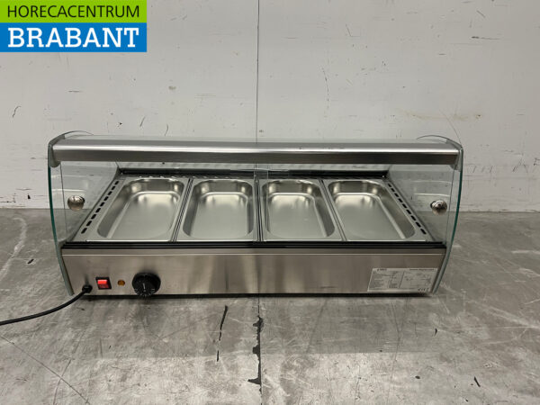 Stainless steel Saro Hot Display Case 46 liters 230V Catering - Image 4