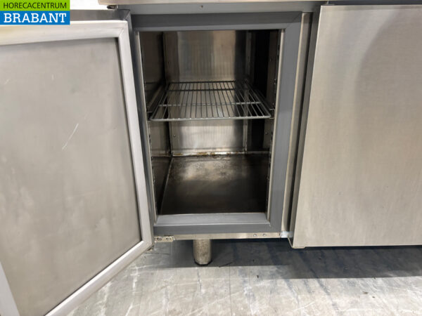 Stainless steel Asber Refrigerated Workbench 4 doors 223 cm 230V Catering - Image 4
