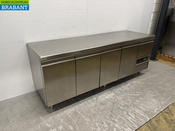 Mercatus refrigerated workbench 4 doors 219 cm 230V stainless steel - Image 2