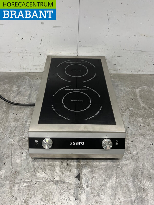Stainless steel Saro Induction Plate 2 Stove 7 kW 400V Horeca