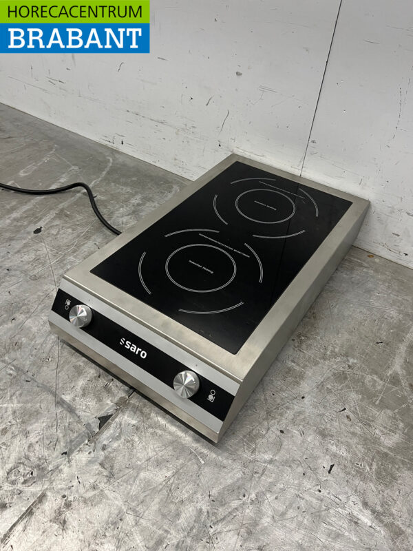 Stainless steel Saro Induction Plate 2 Stove 7 kW 400V Horeca - Image 2