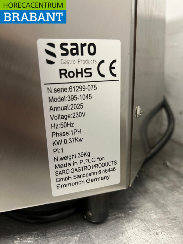 Stainless steel Saro Dough rolling machine Double Rolls 40 cm 230V Catering - Image 4
