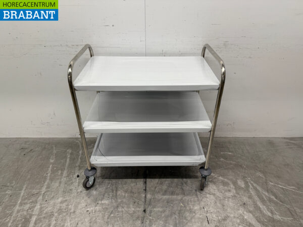 Stainless steel Zorro Serving Cart 3 tiers 86 cm Catering