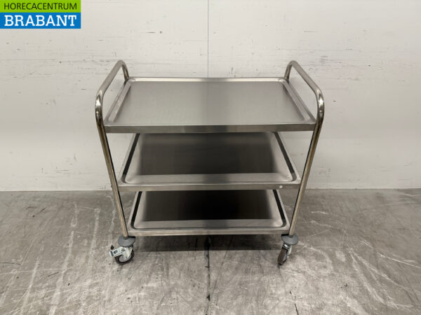 Stainless steel Zorro Serving Cart 3 tiers 86 cm Catering