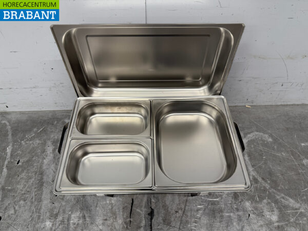 Stainless steel Zorro Chafing dish 1/2 & 2x 1/4 GN Catering - Image 4