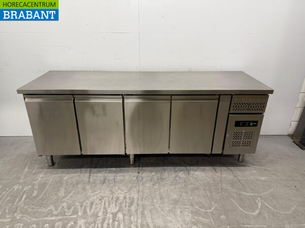 Stainless steel Maxxfrost Refrigerated Workbench 4 doors 223 cm 230V Horeca