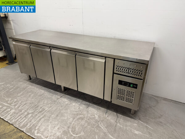 Stainless steel Maxxfrost Refrigerated Workbench 4 doors 223 cm 230V Horeca - Image 2