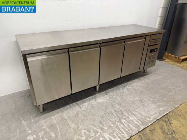 Stainless steel Maxxfrost Refrigerated Workbench 4 doors 223 cm 230V Horeca - Image 3