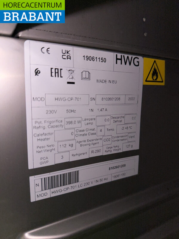 Stainless steel Refrigeration 600 liters 230V Catering - Image 5