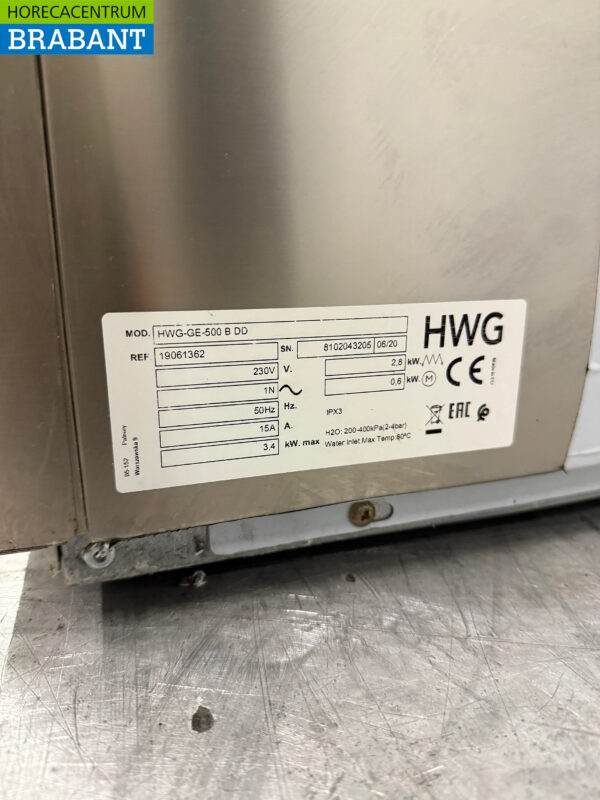 Stainless steel Dishwasher with drain pump 230V Horeca - Image 6