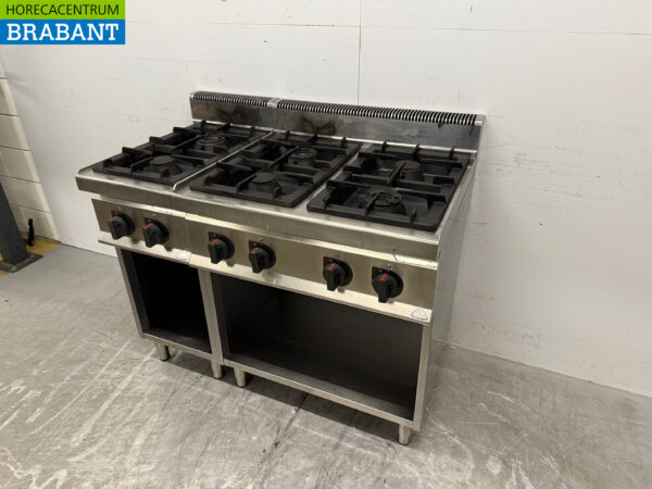 Stainless steel Berto's Gas Stove 6 Burners 120 cm Natural Gas Horeca - Image 2