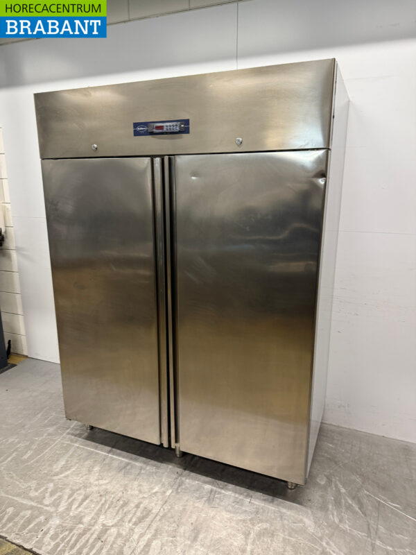 Stainless steel Double Door Freezer 1200 liters 230V Horeca - Image 2