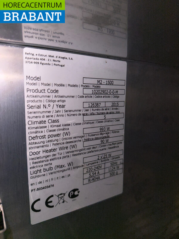 Stainless steel Double Door Freezer 1200 liters 230V Horeca - Image 5