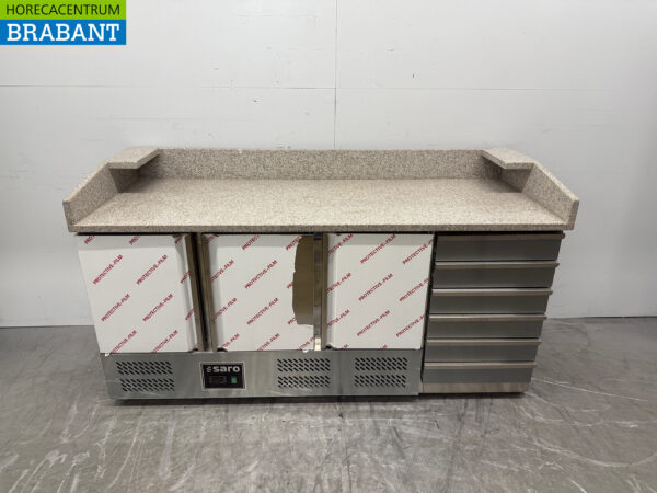 Stainless steel Saro Pizza Workbench 188.5 cm 230V Horeca