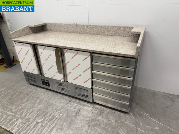 Stainless steel Saro Pizza Workbench 188.5 cm 230V Horeca - Image 2