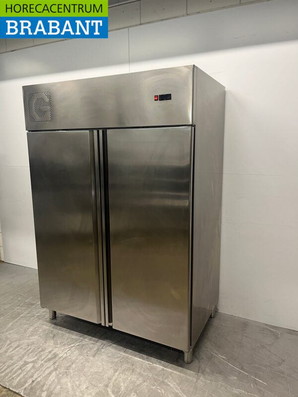 Stainless steel Double Door Freezer 1400 liters 230V Horeca - Image 2