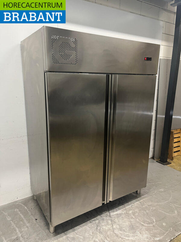 Stainless steel Double Door Freezer 1400 liters 230V Horeca - Image 3