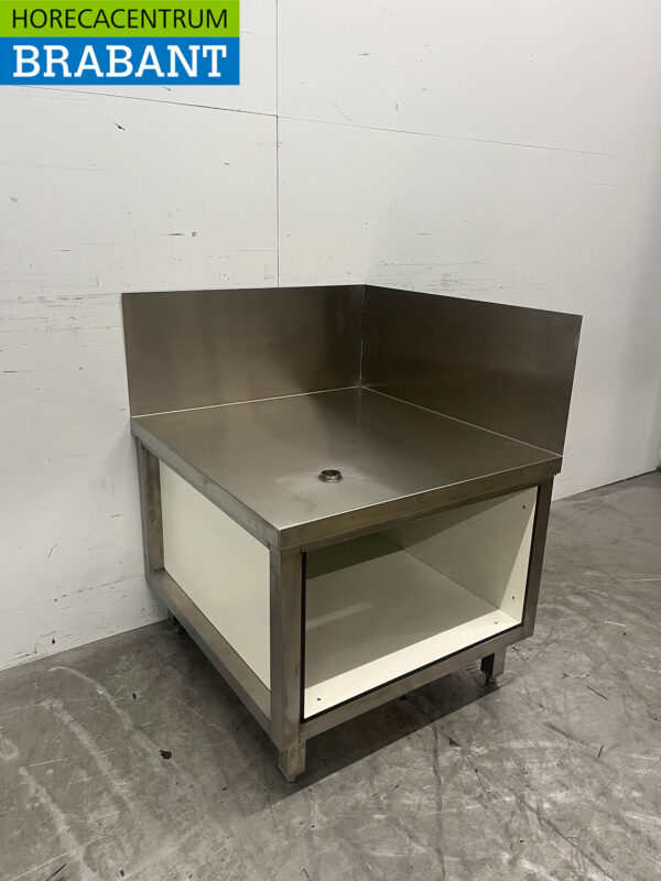 Stainless steel Angled Work Table 70 x 74 x 59.5 cm Catering - Image 3