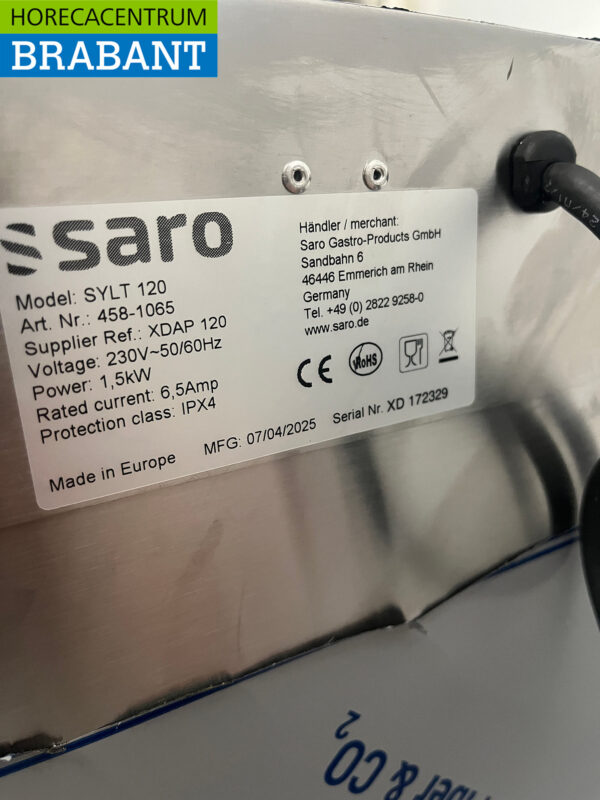Stainless steel Saro plate warmer 120 plates up to 30 cm 230V Horeca - Image 6