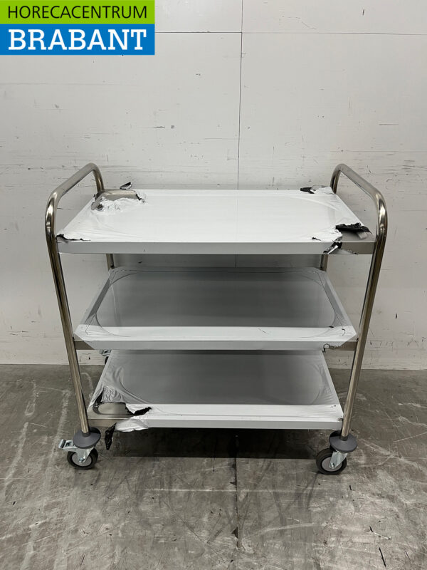 Stainless steel Zorro Serving Cart 3 tiers 85 cm Catering