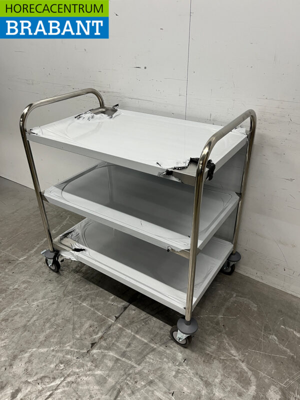 Stainless steel Zorro Serving Cart 3 tiers 85 cm Catering - Image 2