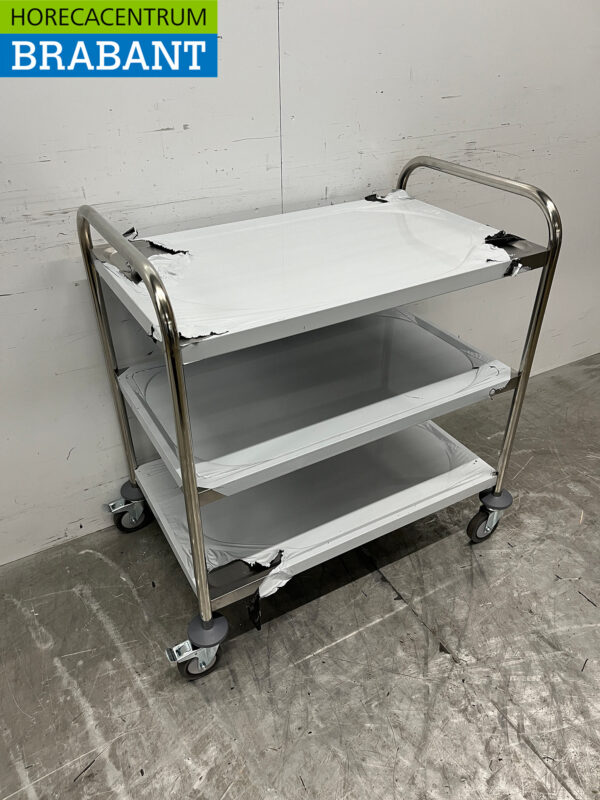 Stainless steel Zorro Serving Cart 3 tiers 85 cm Catering - Image 3