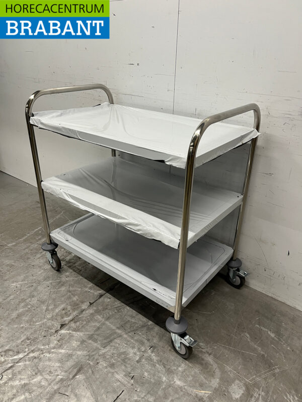 Stainless steel Zorro Serving Cart 3 tiers 85 cm Catering - Image 2