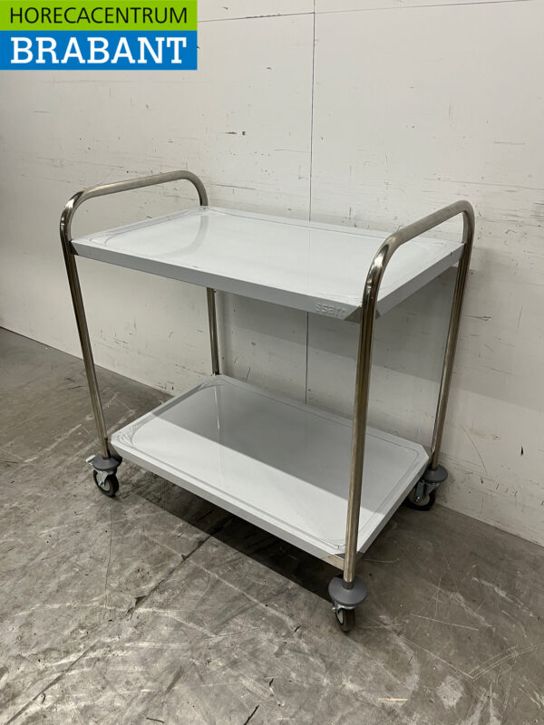 Stainless steel Saro Serving Cart 2 tiers 86 cm Catering - Image 2