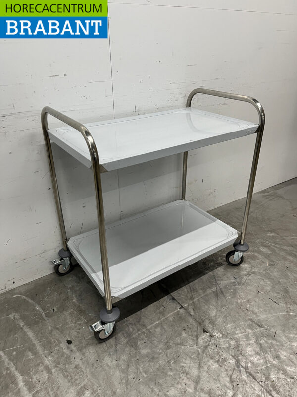 Stainless steel Saro Serving Cart 2 tiers 86 cm Catering - Image 3