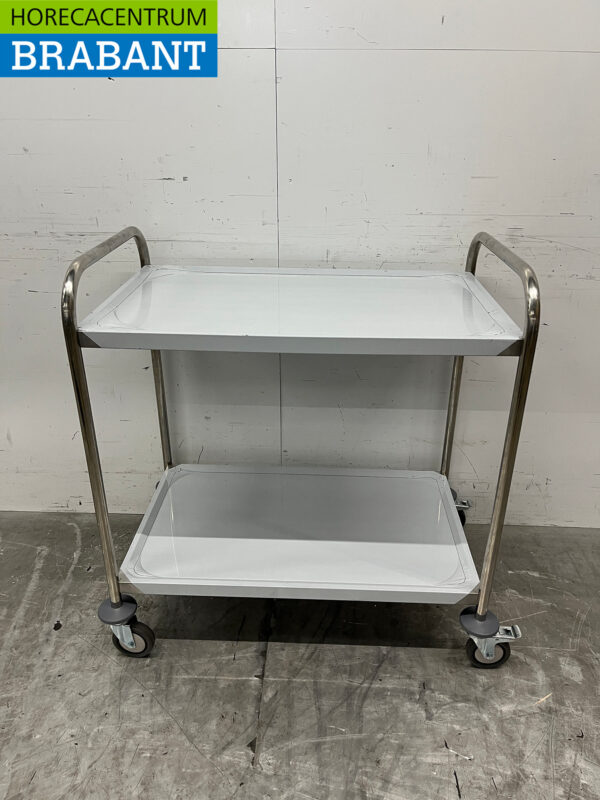 Stainless steel Saro Serving Cart 2 tiers 86 cm Catering - Image 4