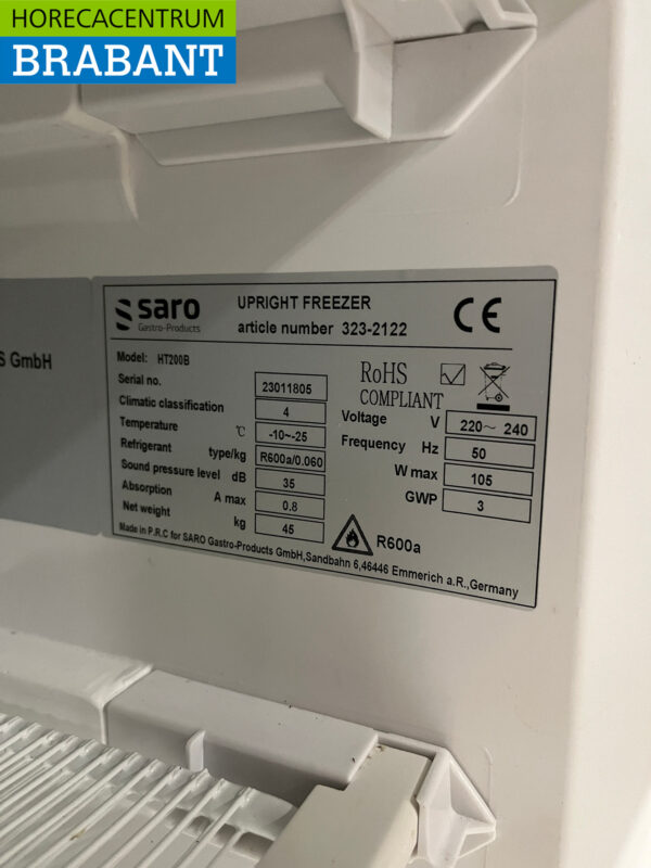 Saro Table Top Freezer 129 liters 230V Horeca - Image 6