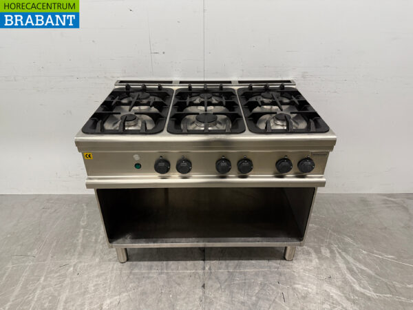 Stainless steel Electrolux 6 burner stove 105 cm Natural gas + 230V Horeca