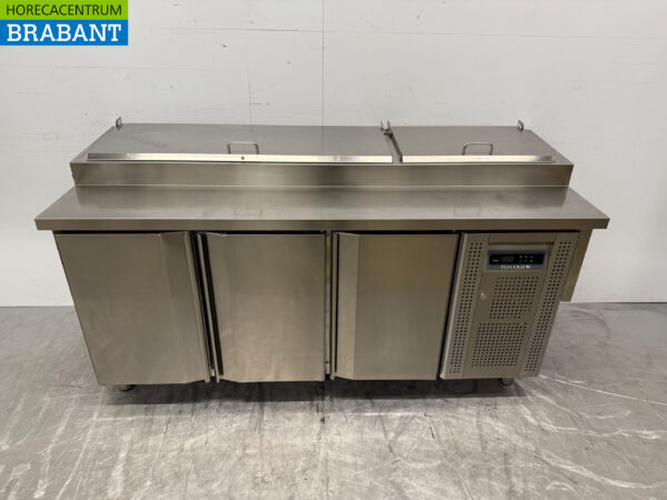 Stainless steel Tefcold Saladette 3 Doors 179 cm 230V Horeca