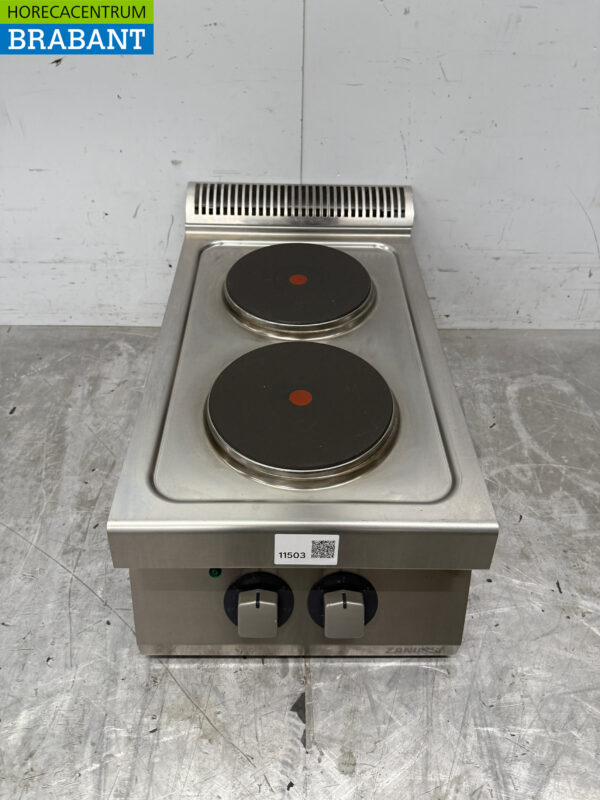 Stainless steel Zanussi 2 Burner Electric Stove 400V Catering