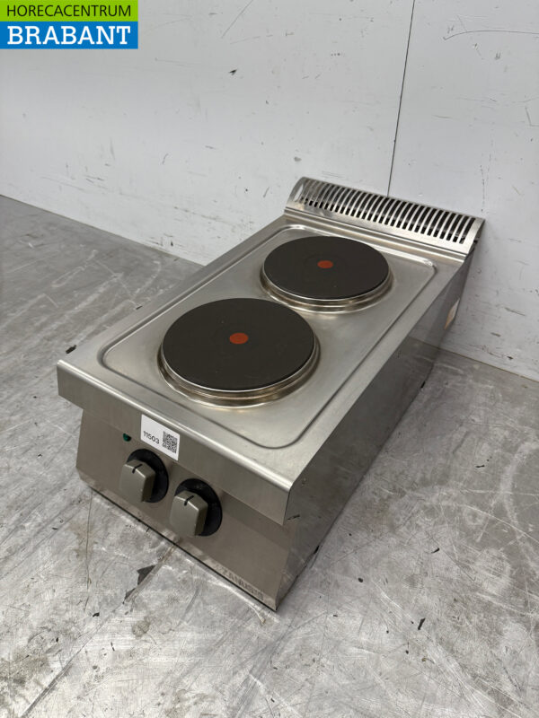Stainless steel Zanussi 2 Burner Electric Stove 400V Catering - Image 2