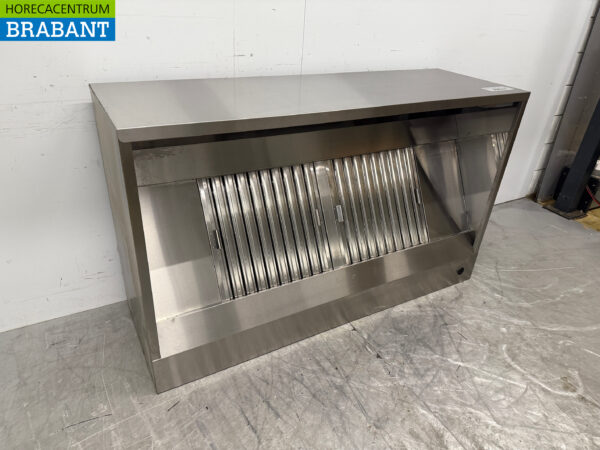 Stainless steel extractor hood Premium-line motor 1500 kuub box model 160 cm 230V Horeca - Image 3